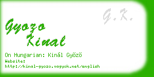 gyozo kinal business card