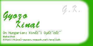 gyozo kinal business card